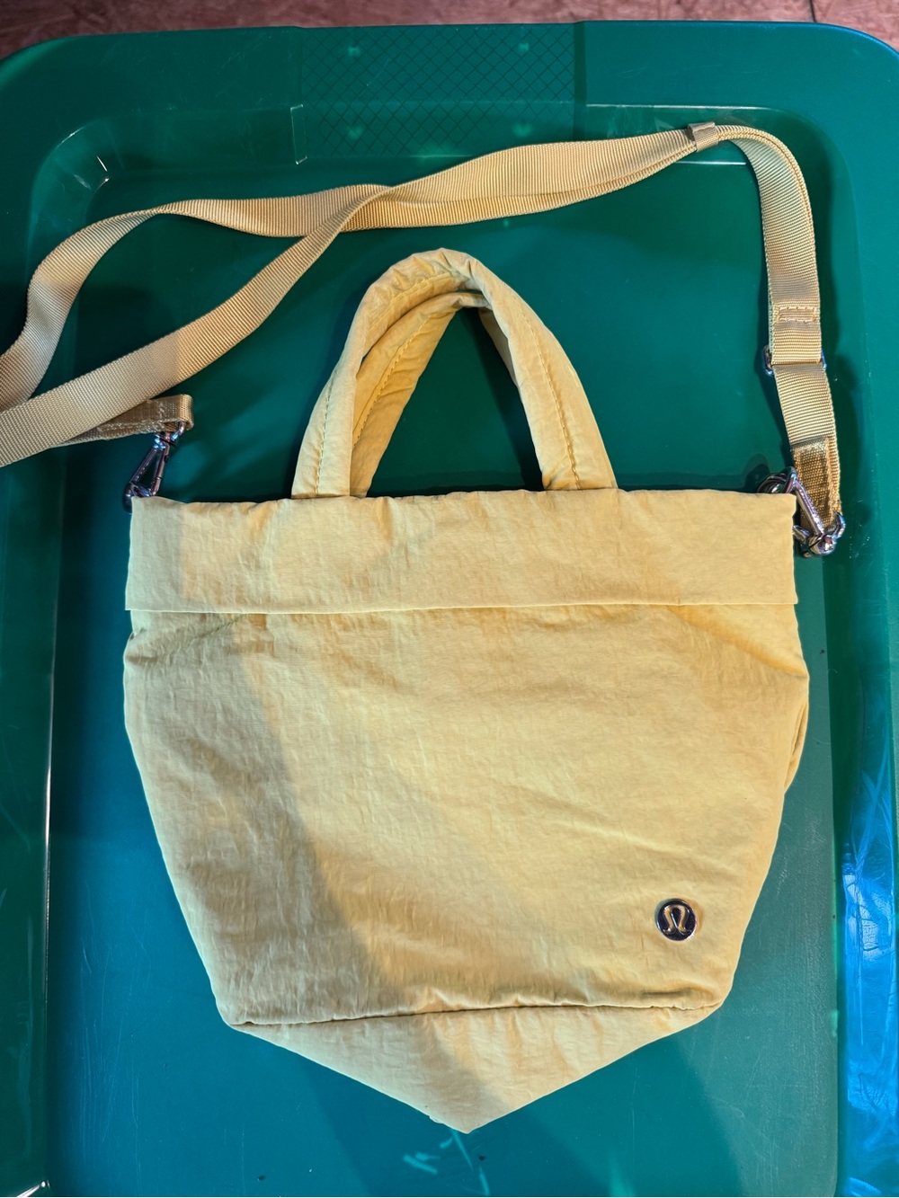 lululemon athletica Yellow Crossbody Tote with Detachable and adjustable Strap